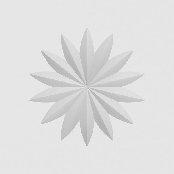 Standard Sedgwick Flower Rosette With Square Edge, 8W X 8H X 1/2P